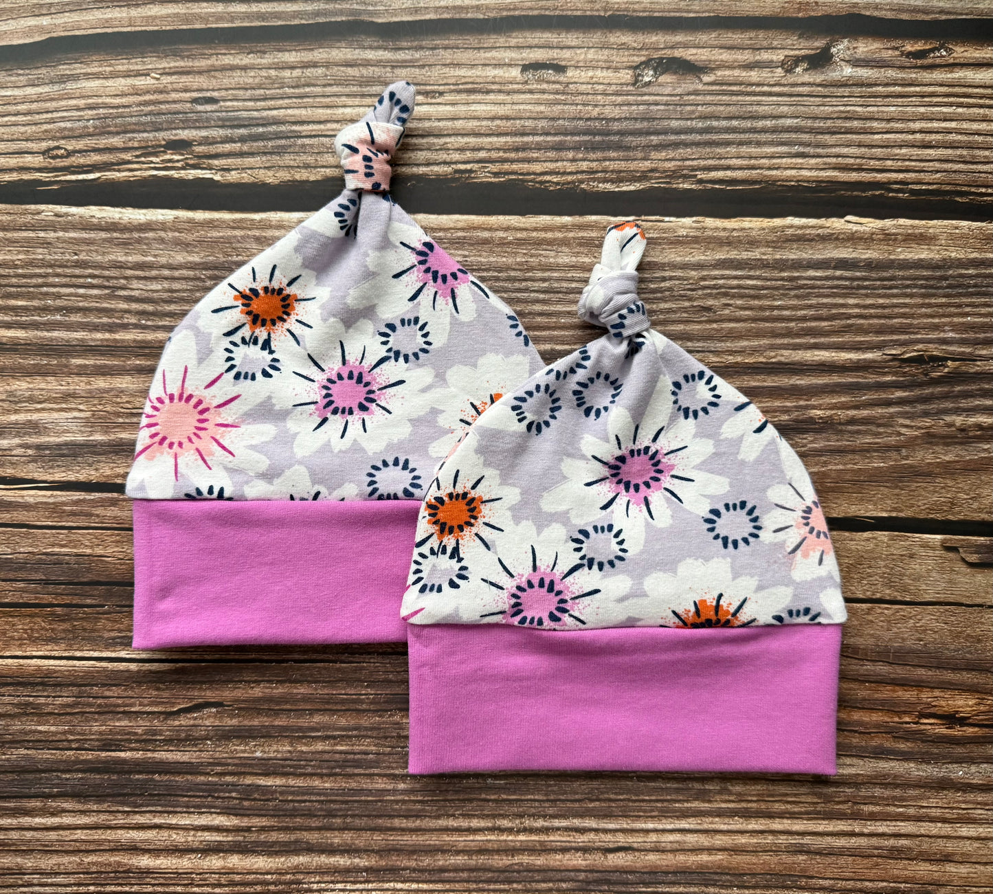 Newborn Printed Knot Toque