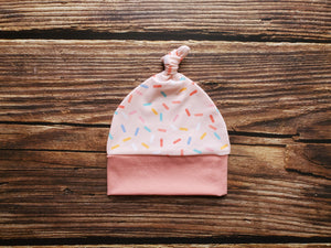 Newborn Printed Knot Toque