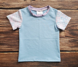 Mermaid Scale Sleeve Tshirts
