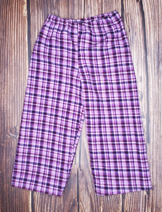 Purple Plaid Flannel Pj Pant