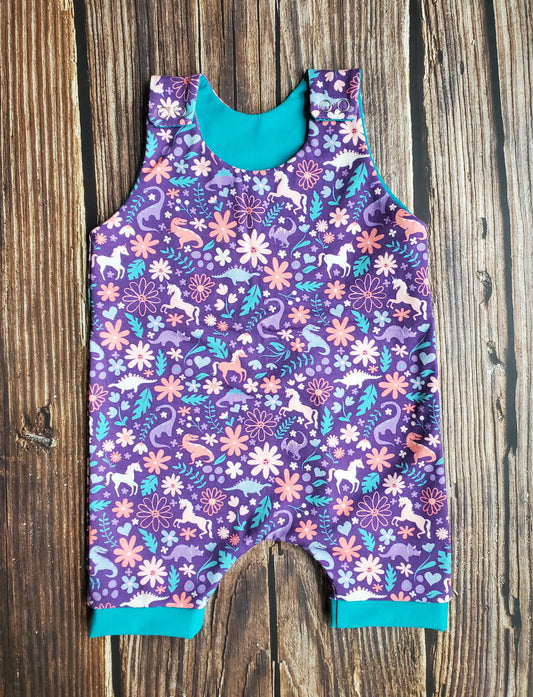 Unicorns & Dinosaurs Shortie Romper