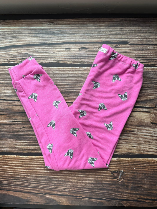 Hot Pink Puppy French Terry Leggings