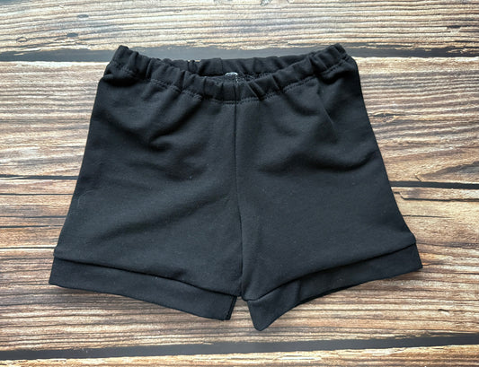 French Terry Black Shorts