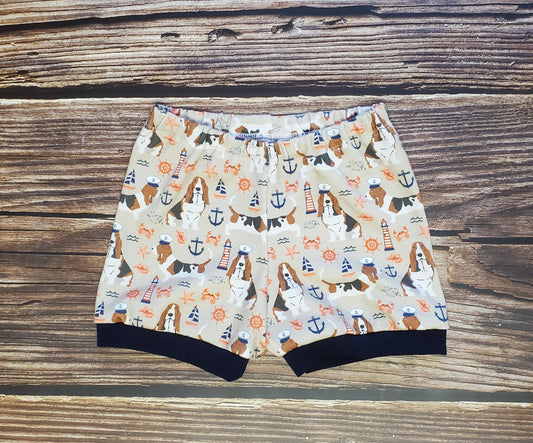 Basset Hound Sailor Shorts