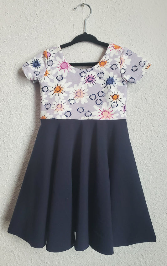 Navy Daisy Dress